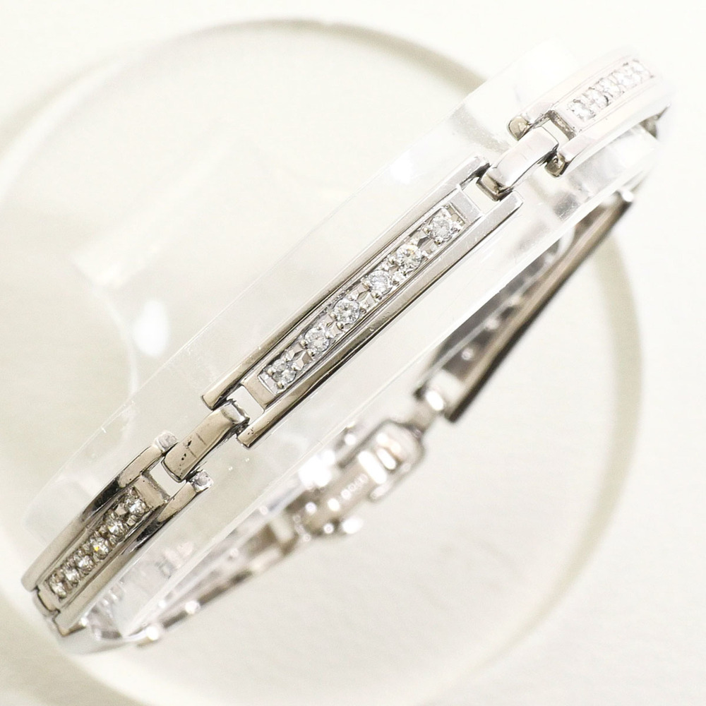 VINTAGE Silver Diamond Charm Bracelet